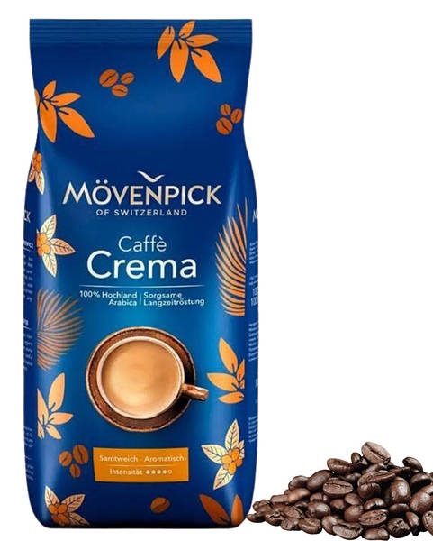 Movenpick Cafe Crema кава зерно, 100% арабіка, 1кг