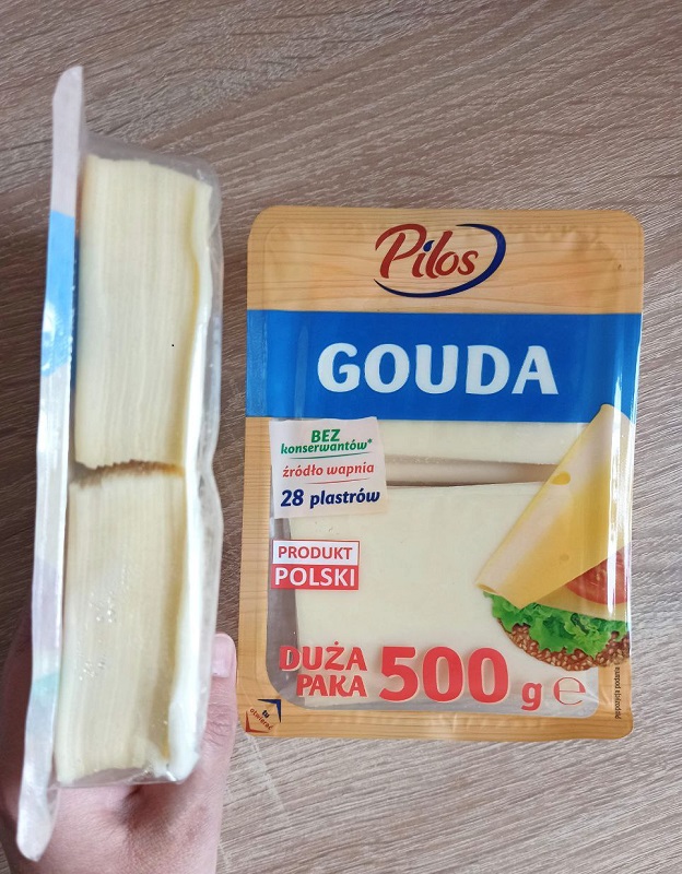 Pilos Gouda сир твердий нарізаний скибочками, 500г