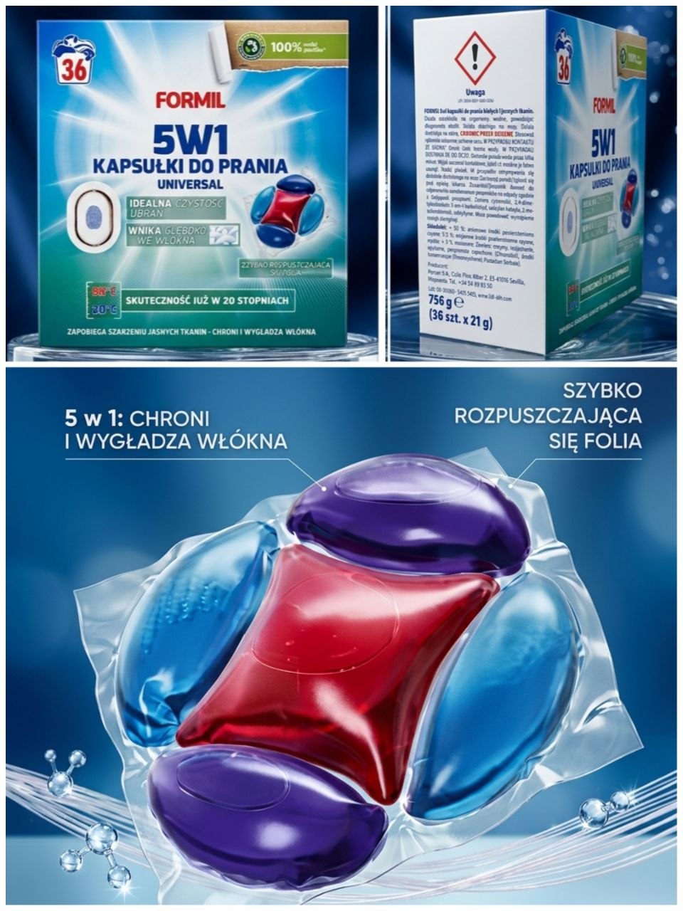 Formil universale 5in1 капсули для прання -  36шт