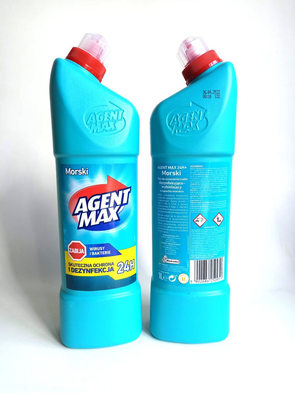 Agent Max 1л гель для миття туалетів і ванної (морський)