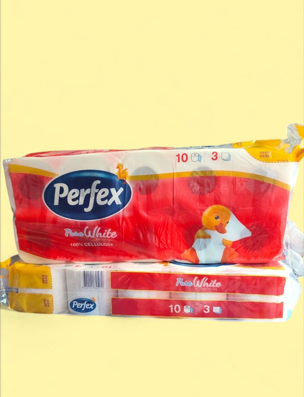 Perfex білий туалетний папір 3х шаровий, 10шт