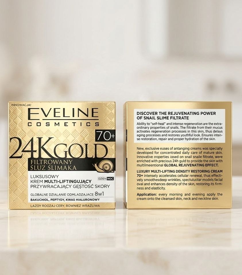 Eveline 24H Gold -  крем для обличчя антивіковий, від 70 ти років , 50 мл