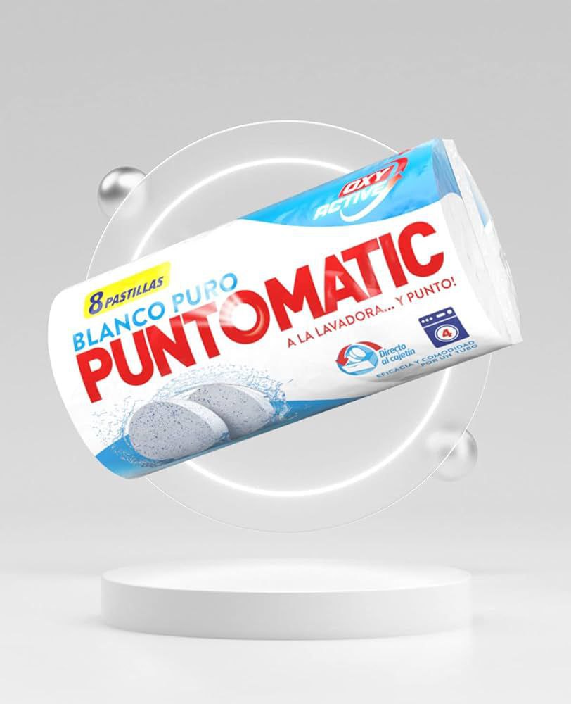 Puntomatic таблетки для прання+ відбілювач, парфумована, 8шт