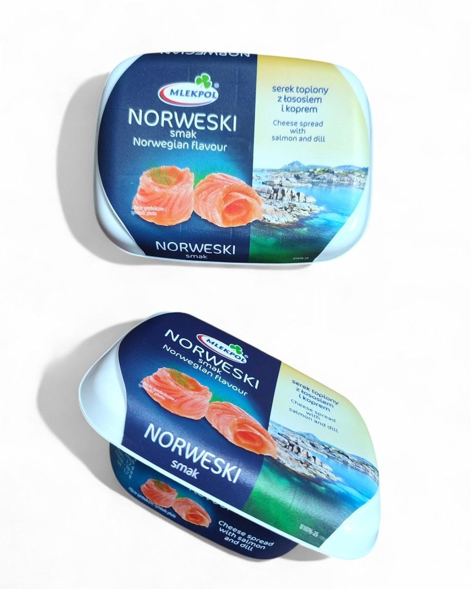 Mlekpol Norweski сир плавленний з лососем та кропом, 150г