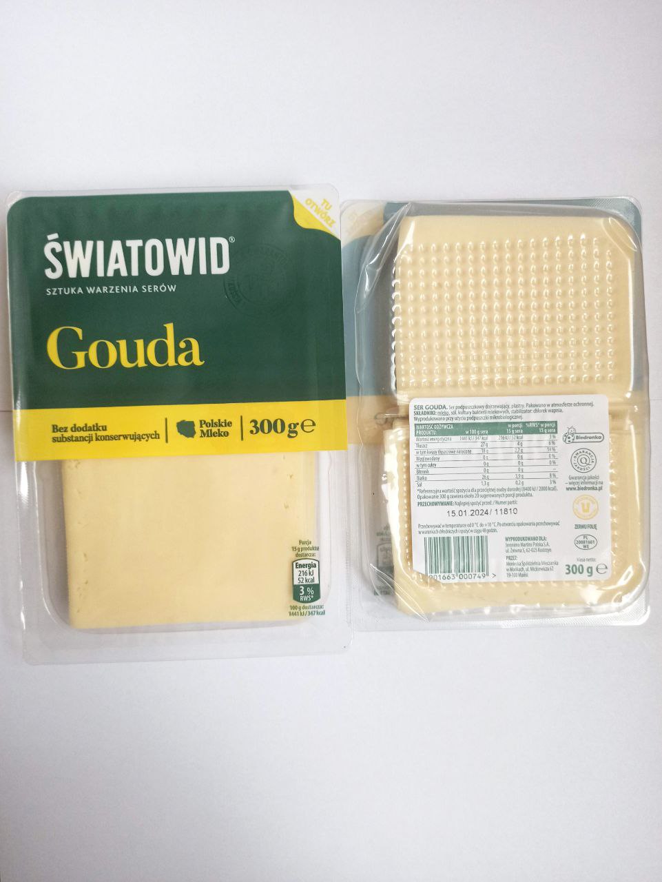 Swiatovid Gouda твердий нарізний сир, 300г
