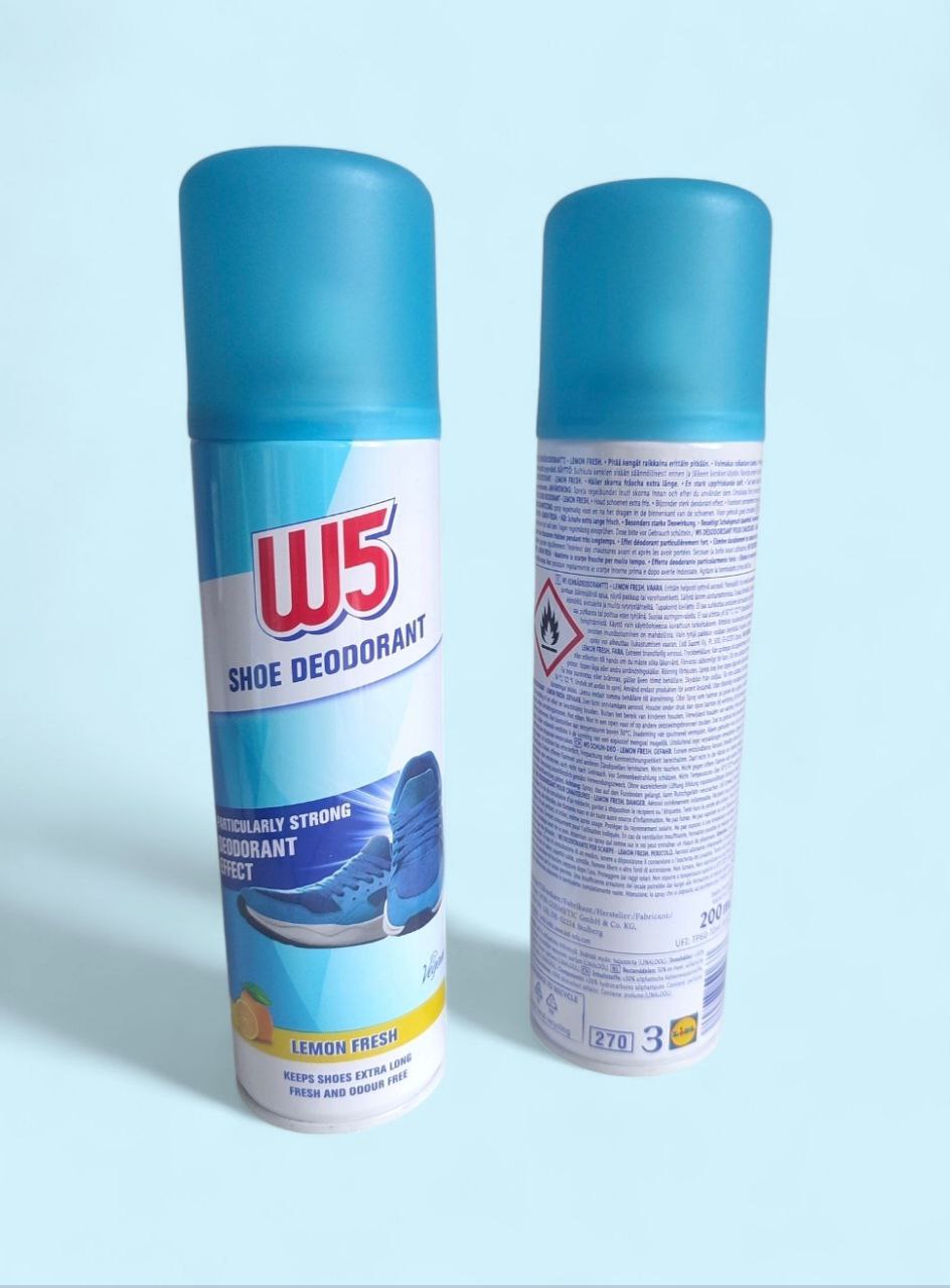 W5 Shoe Deodorant нейтралізатор запахів для взуття, 200мл