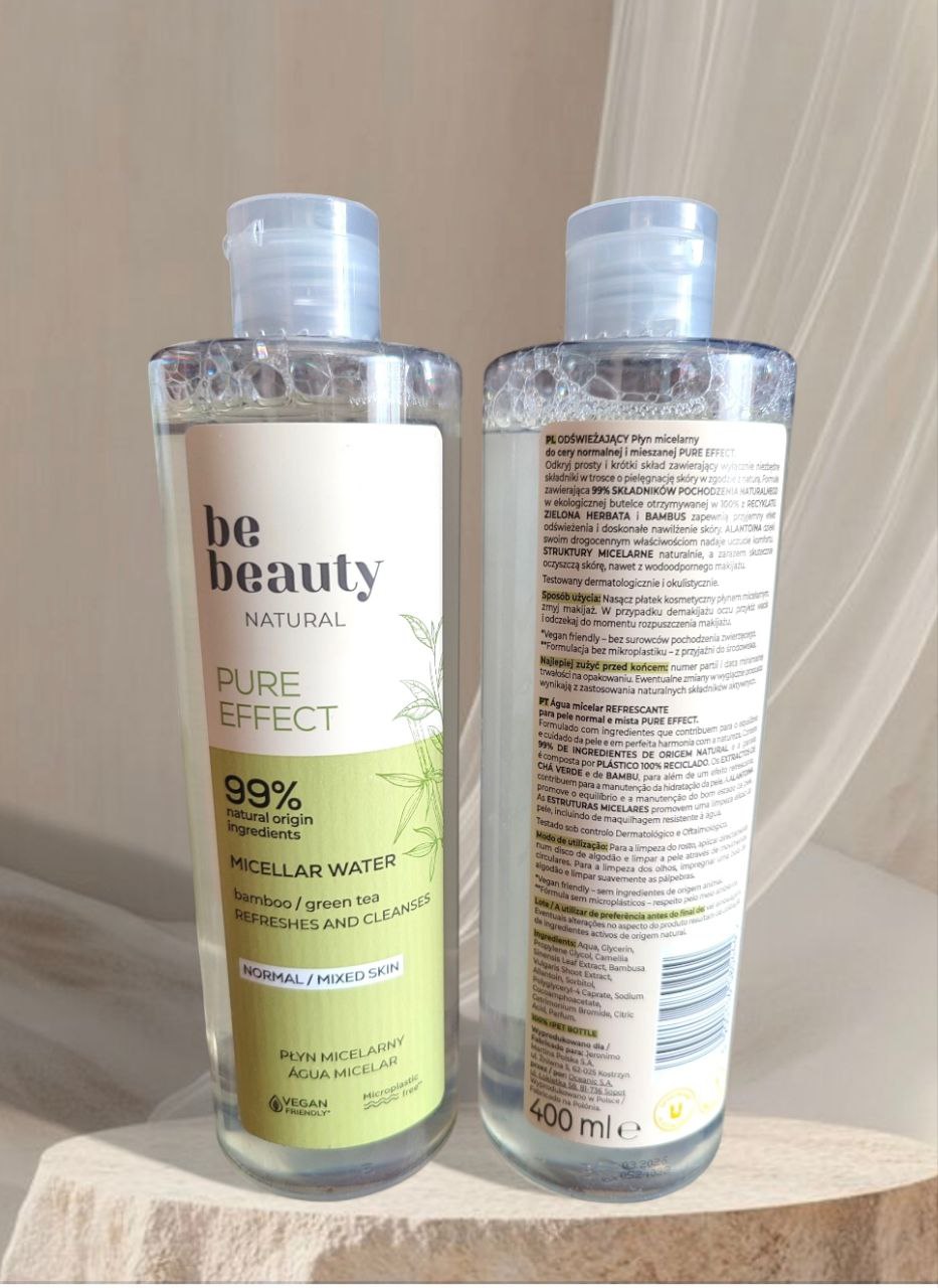 Bebeauty міцелярна вода, для нормальної та комбінованої шкіри обличчя, 400мл