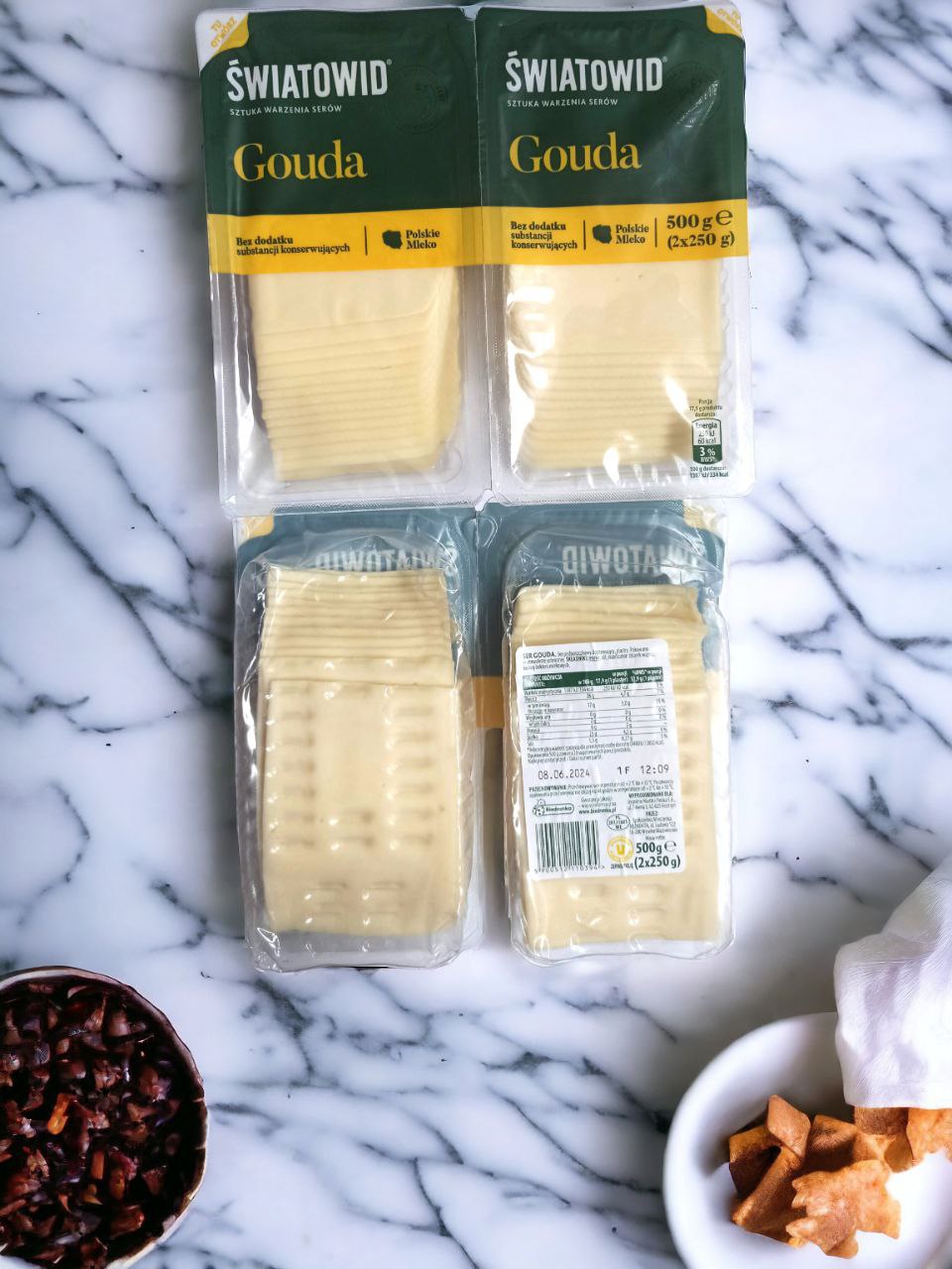 Swiatowid Gouda твердий нарізний сир, 500г книжка