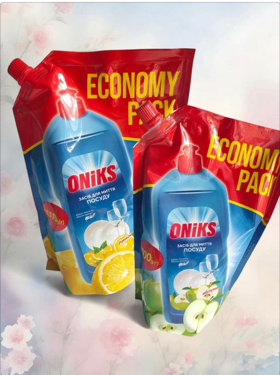 Oniks засіб для миття посуду, лимон, 1л, доповнювач