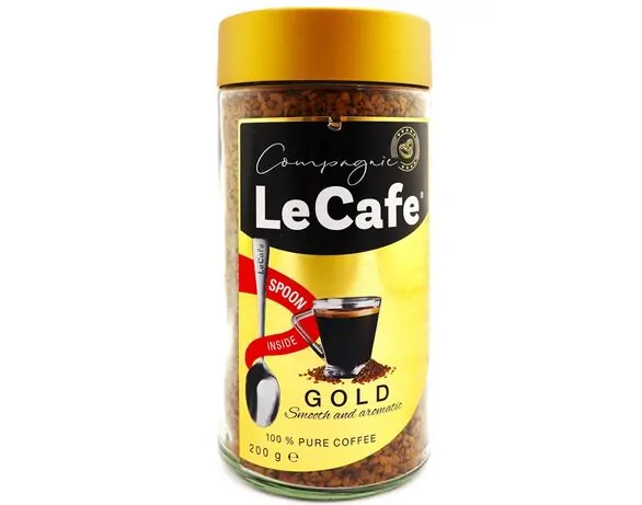 Le Cafe Gold 200г скло, розчинна кава з ложкою у подарунок
