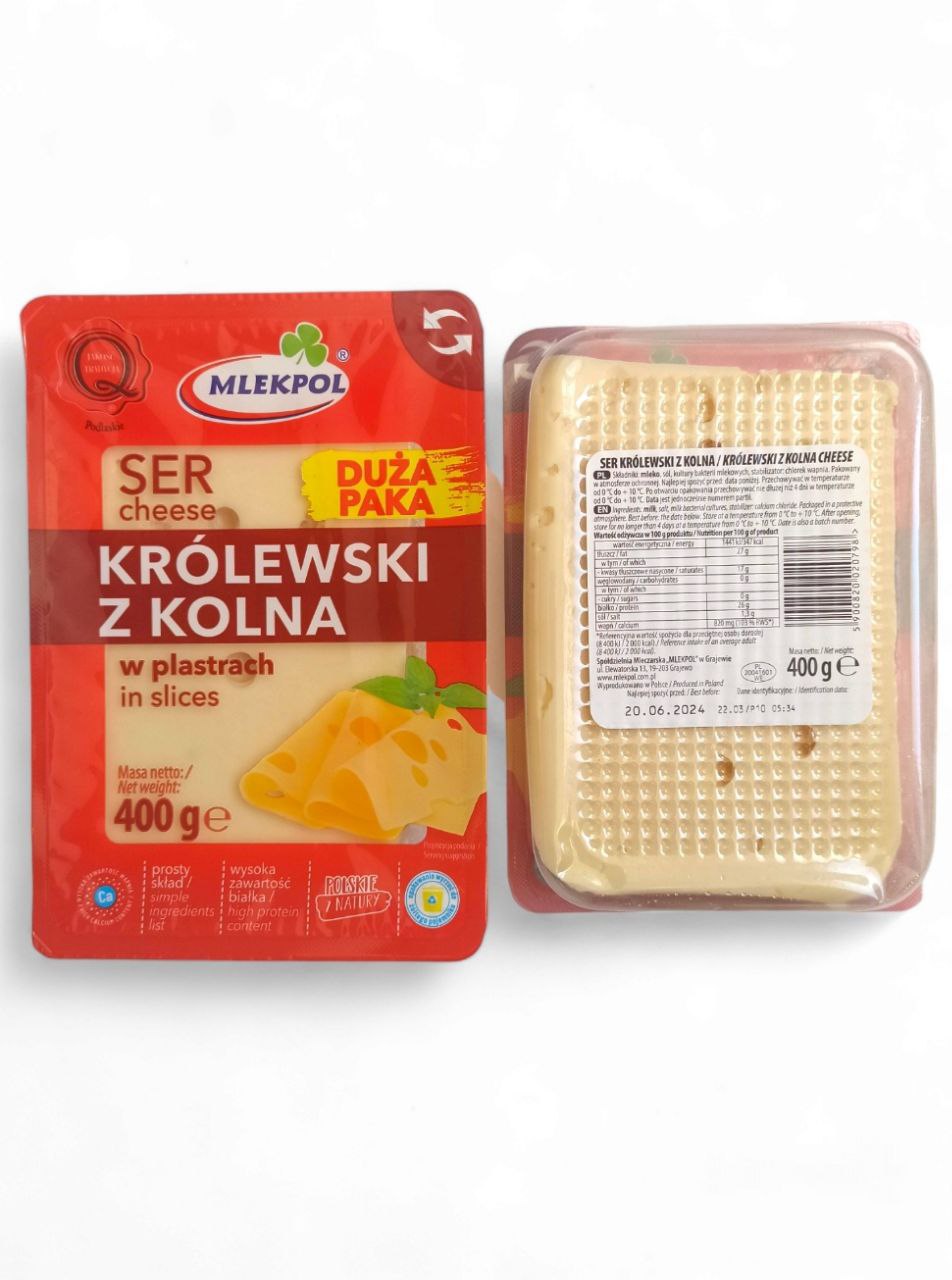 Mlekpol Krolewski z Kolna сир твердий, нарізний 400г