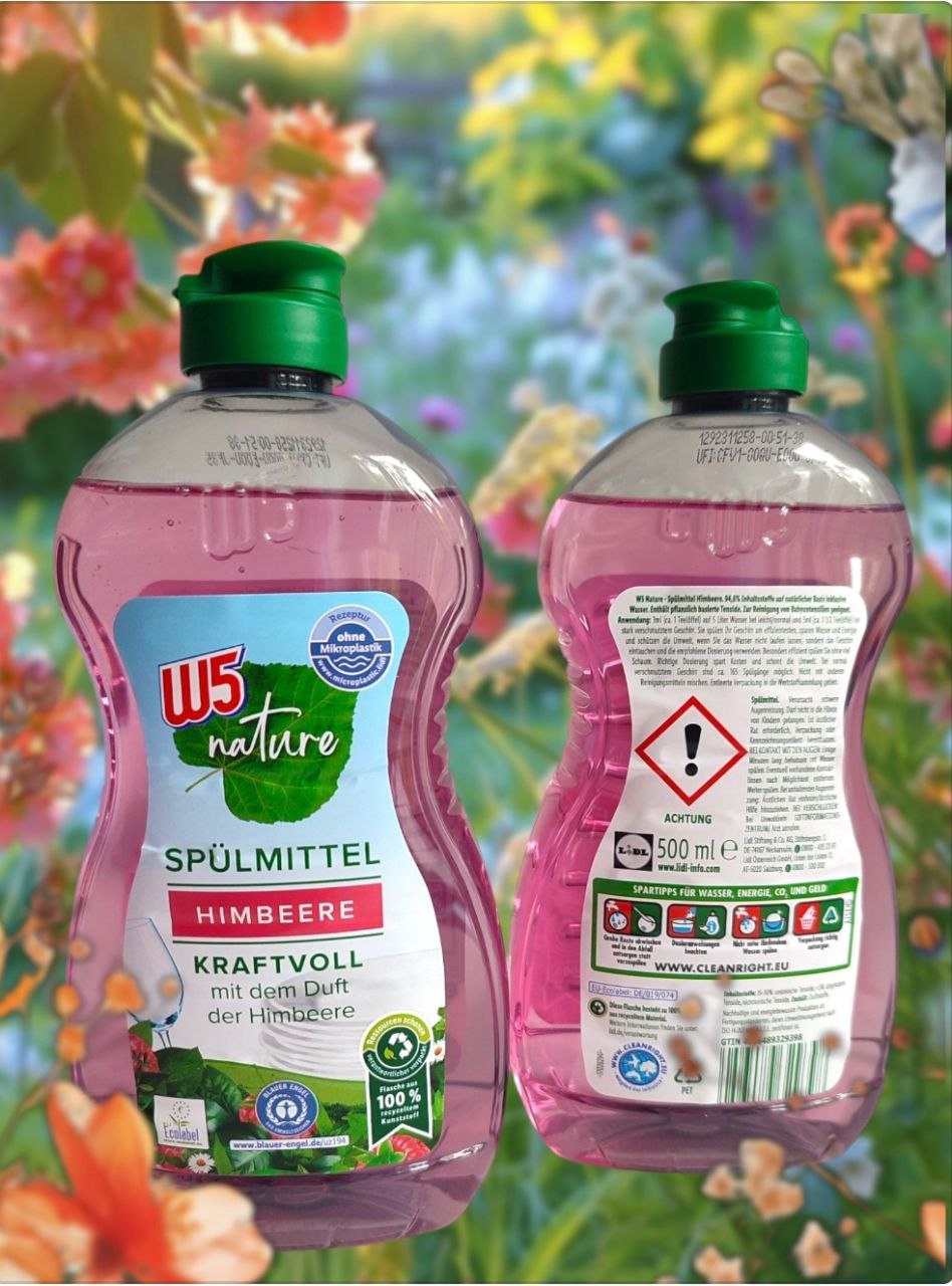 W5 nature Малина, плин для миття посуду Еко, 500мл