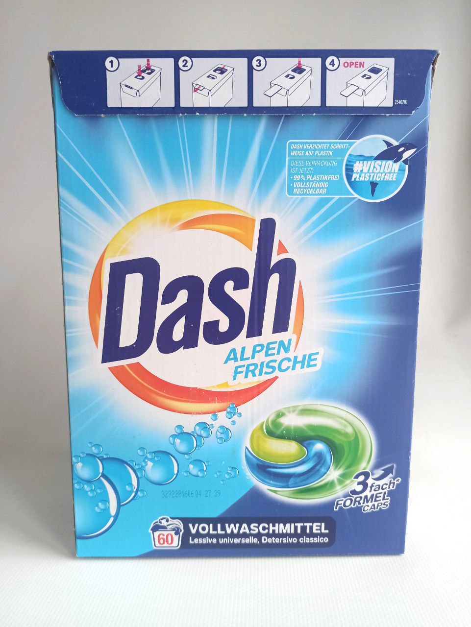 Dash alpen frische 3в1 диски, універсал, 1шт, для кольoрових та білих тканин