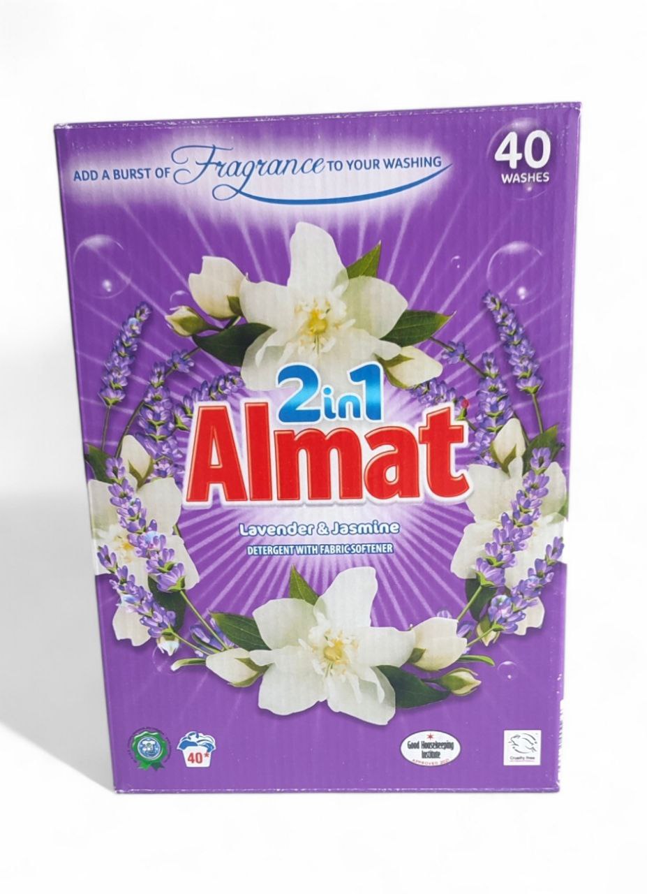 Almat 2in1 Lavander&Jasmine - пральний порошок та ополіскувач, 2.6 кг 40 прань