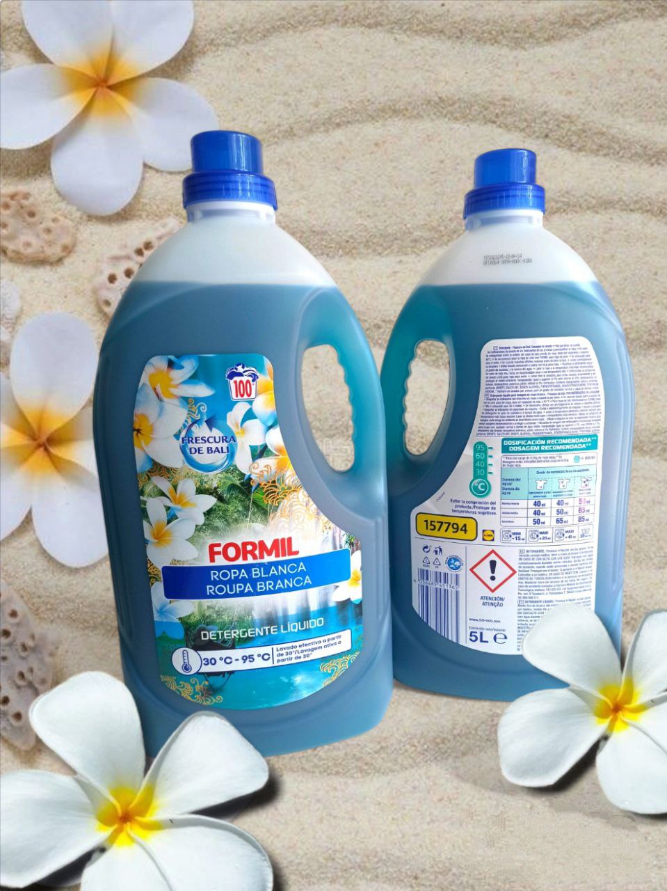 FORMIL liquid detergent 5л, 100прань, для білогота світлого