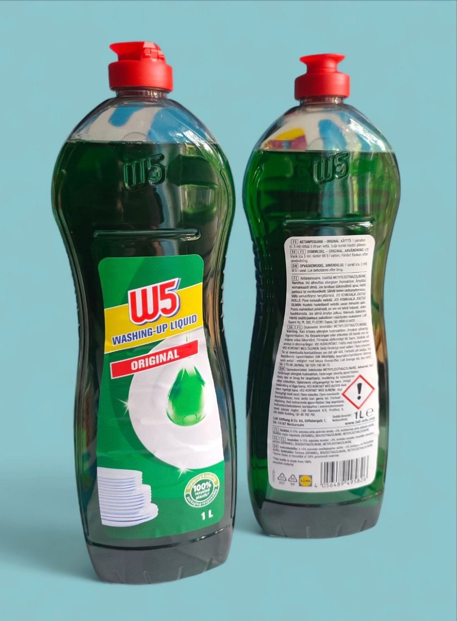 W5 гель для миття посуду, ORIGINAL - 1л