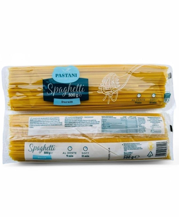 Pastani Spaghetti Durum - з твердих сортів пшениці, 500г