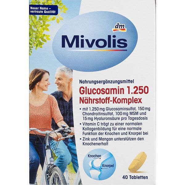 Mivolis Glucosamin - Глюкозамін хондроїтин - 1.250, 40 таблеток